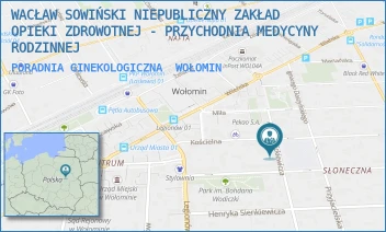 PORADNIA GINEKOLOGICZNA - WACŁAW SOWIŃSKI NIEPUBLICZNY ZAKŁAD OPIEKI ZDROWOTNEJ - PRZYCHODNIA MEDYCYNY RODZINNEJ - MICKIEWICZA 12A,  WOŁOMIN