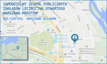 AOS-GIN-KOL - SAMODZIELNY ZESPÓŁ PUBLICZNYCH ZAKŁADÓW LECZNICTWA OTWARTEGO WARSZAWA-MOKOTÓW - KOLEGIACKA 3,  WARSZAWA WILANÓW