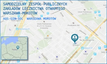 AOS-GIN-SOC - SAMODZIELNY ZESPÓŁ PUBLICZNYCH ZAKŁADÓW LECZNICTWA OTWARTEGO WARSZAWA-MOKOTÓW - SOCZI 1,  WARSZAWA MOKOTÓW