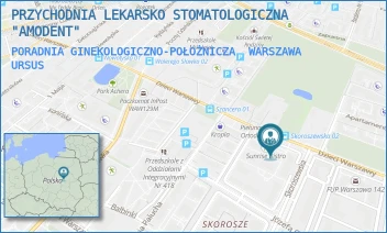PORADNIA GINEKOLOGICZNO-POŁOŻNICZA - PRZYCHODNIA LEKARSKO STOMATOLOGICZNA "AMODENT" - DZIECI WARSZAWY 29U XI/XII,  WARSZAWA URSUS