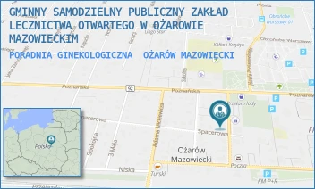 PORADNIA GINEKOLOGICZNA - GMINNY SAMODZIELNY PUBLICZNY ZAKŁAD LECZNICTWA OTWARTEGO W OŻAROWIE MAZOWIECKIM - KONOPNICKIEJ 8,  OŻARÓW MAZOWIECKI