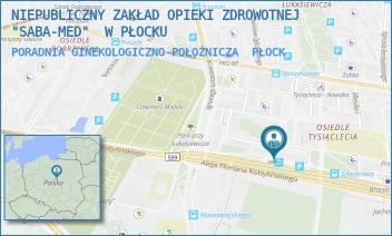 PORADNIA GINEKOLOGICZNO-POŁOŻNICZA - NIEPUBLICZNY ZAKŁAD OPIEKI ZDROWOTNEJ "SABA-MED"  W PŁOCKU - KOBYLIŃSKIEGO 14,  PŁOCK