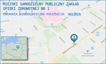 PORADNIA GINEKOLOGICZNO-POŁOŻNICZA - MIEJSKI SAMODZIELNY PUBLICZNY ZAKŁAD OPIEKI ZDROWOTNEJ NR 1 - PRĄDZYŃSKIEGO 11,  WOŁOMIN