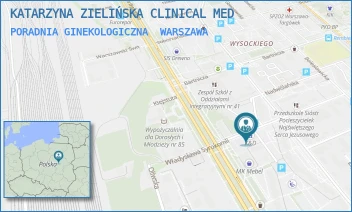 PORADNIA GINEKOLOGICZNA - KATARZYNA ZIELIŃSKA CLINICAL MED - SYROKOMLI 16,  WARSZAWA