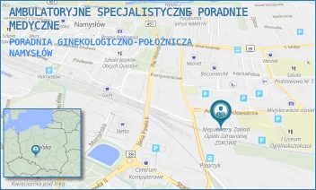 PORADNIA GINEKOLOGICZNO-POŁOŻNICZA - AMBULATORYJNE SPECJALISTYCZNE PORADNIE MEDYCZNE - UL. MICKIEWICZA 8,  NAMYSŁÓW