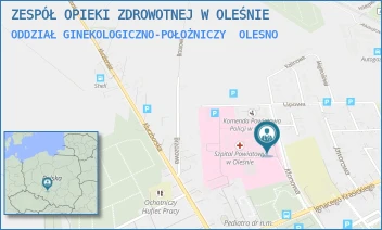ODDZIAŁ GINEKOLOGICZNO-POŁOŻNICZY - ZESPÓŁ OPIEKI ZDROWOTNEJ W OLEŚNIE - UL. KLONOWA 1,  OLESNO