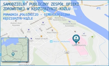PORADNIA POŁOŻNICZO - GINEKOLOGICZNA - SAMODZIELNY PUBLICZNY ZESPÓŁ OPIEKI ZDROWOTNEJ W KĘDZIERZYNIE-KOŹLU - UL. FRANKLINA DELANO ROOSEVELTA 2,  KĘDZIERZYN-KOŹLE