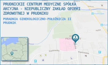 PORADNIA GINEKOLOGICZNO-POŁOŻNICZA II - PRUDNICKIE CENTRUM MEDYCZNE SPÓŁKA AKCYJNA - NIEPUBLICZNY ZAKŁAD OPIEKI ZDROWOTNEJ W PRUDNIKU - UL. SZPITALNA 14,  PRUDNIK