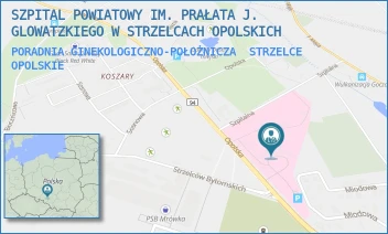 PORADNIA GINEKOLOGICZNO-POŁOŻNICZA - SZPITAL POWIATOWY IM. PRAŁATA J. GLOWATZKIEGO W STRZELCACH OPOLSKICH - UL. OPOLSKA 36,  STRZELCE OPOLSKIE