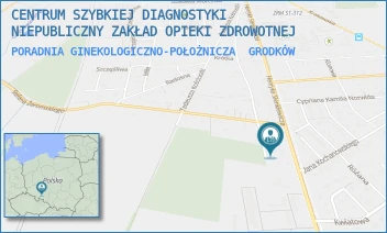 PORADNIA GINEKOLOGICZNO-POŁOŻNICZA - CENTRUM SZYBKIEJ DIAGNOSTYKI NIEPUBLICZNY ZAKŁAD OPIEKI ZDROWOTNEJ - UL. SIENKIEWICZA 100A,  GRODKÓW