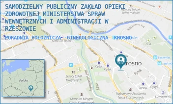 PORADNIA POŁOŻNICZA -GINEKOLOGICZNA - SAMODZIELNY PUBLICZNY ZAKŁAD OPIEKI ZDROWOTNEJ MINISTERSTWA SPRAW WEWNĘTRZNYCH I ADMINISTRACJI W RZESZOWIE - UL. PORTIUSA 2,  KROSNO