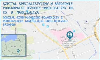 ODDZIAŁ GINEKOLOGICZNO-POŁOŻNICZY Z PODODDZIAŁEM GINEKOLOGII ONKOLOGICZNEJ - SZPITAL SPECJALISTYCZNY W BRZOZOWIE PODKARPACKI OŚRODEK ONKOLOGICZNY IM. KS. B. MARKIEWICZA - UL. KS. J. BIELAWSKIEGO 18,  BRZOZÓW