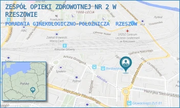 PORADNIA GINEKOLOGICZNO-POŁOŻNICZA - ZESPÓŁ OPIEKI ZDROWOTNEJ NR 2 W RZESZOWIE - UL. ALEKSANDRA FREDRY 9,  RZESZÓW