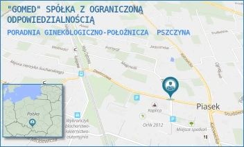 PORADNIA GINEKOLOGICZNO-POŁOŻNICZA - "GOMED" SPÓŁKA Z OGRANICZONĄ ODPOWIEDZIALNOŚCIĄ - UL. DWORCOWA 8,  PSZCZYNA