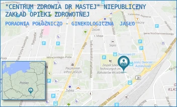 PORADNIA POŁOŻNICZO - GINEKOLOGICZNA - "CENTRUM ZDROWIA DR MASTEJ" NIEPUBLICZNY ZAKŁAD OPIEKI ZDROWOTNEJ - UL. STANISŁAWA STASZICA 21,  JASŁO
