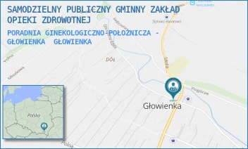 PORADNIA GINEKOLOGICZNO-POŁOŻNICZA - GŁOWIENKA - SAMODZIELNY PUBLICZNY GMINNY ZAKŁAD OPIEKI ZDROWOTNEJ - UL. SZKOLNA 1,  GŁOWIENKA