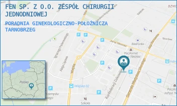 PORADNIA GINEKOLOGICZNO-POŁOŻNICZA - FEN SP. Z O.O. ZESPÓŁ CHIRURGII JEDNODNIOWEJ - UL. KONFEDERACJI DZIKOWSKIEJ 18,  TARNOBRZEG