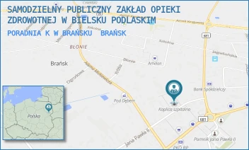 PORADNIA K W BRAŃSKU - SAMODZIELNY PUBLICZNY ZAKŁAD OPIEKI ZDROWOTNEJ W BIELSKU PODLASKIM - JANA PAWŁA II 10, BRAŃSK