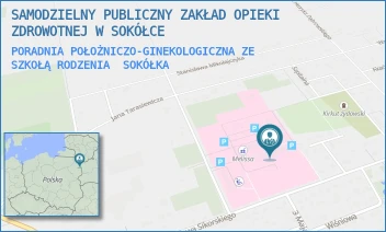 PORADNIA POŁOŻNICZO-GINEKOLOGICZNA ZE SZKOŁĄ RODZENIA - SAMODZIELNY PUBLICZNY ZAKŁAD OPIEKI ZDROWOTNEJ W SOKÓŁCE - GEN. WŁADYSŁAWA SIKORSKIEGO 40,  SOKÓŁKA