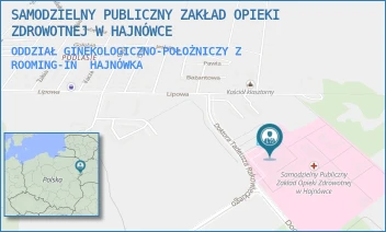ODDZIAŁ GINEKOLOGICZNO-POŁOŻNICZY Z ROOMING-IN - SAMODZIELNY PUBLICZNY ZAKŁAD OPIEKI ZDROWOTNEJ W HAJNÓWCE - DOC. ADAMA DOWGIRDA 9, HAJNÓWKA
