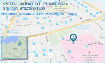 PORADNIA GINEKOLOGICZNO-POŁOŻNICZA - SZPITAL WOJEWÓDZKI IM.KARDYNAŁA STEFANA WYSZYŃSKIEGO - MARSZ. JÓZEFA PIŁSUDSKIEGO 11,  ŁOMŻA