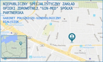 GABINET POŁOŻNICZO-GINEKOLOGICZNY - NIEPUBLICZNY SPECJALISTYCZNY ZAKŁAD OPIEKI ZDROWOTNEJ "GIN-MED" SPÓŁKA PARTNERSKA - SIEWNA 2,  BIAŁYSTOK