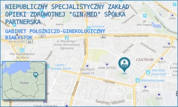 GABINET POŁOŻNICZO-GINEKOLOGICZNY - NIEPUBLICZNY SPECJALISTYCZNY ZAKŁAD OPIEKI ZDROWOTNEJ "GIN-MED" SPÓŁKA PARTNERSKA - BIAŁÓWNY 11,  BIAŁYSTOK