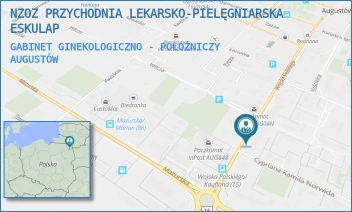 GABINET GINEKOLOGICZNO - POŁOŻNICZY - NZOZ PRZYCHODNIA LEKARSKO-PIELĘGNIARSKA ESKULAP - WOJSKA POLSKIEGO 51,  AUGUSTÓW