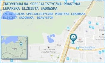 INDYWIDUALNA SPECJALISTYCZNA PRAKTYKA LEKARSKA ELŻBIETA SADOWSKA - INDYWIDUALNA SPECJALISTYCZNA PRAKTYKA LEKARSKA ELŻBIETA SADOWSKA - WITOSA 36/104,105,  BIAŁYSTOK