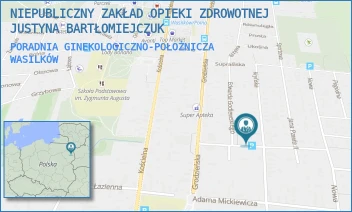 PORADNIA GINEKOLOGICZNO-POŁOŻNICZA - NIEPUBLICZNY ZAKŁAD OPIEKI ZDROWOTNEJ JUSTYNA BARTŁOMIEJCZUK - KRYŃSKA 32/15,  WASILKÓW