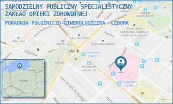 PORADNIA POŁOŻNICZO-GINEKOLOGICZNA - SAMODZIELNY PUBLICZNY SPECJALISTYCZNY ZAKŁAD OPIEKI ZDROWOTNEJ - UL. JULIANA WĘGRZYNOWICZA 13,  LĘBORK