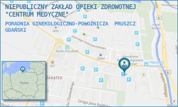 PORADNIA GINEKOLOGICZNO-POŁOŻNICZA - NIEPUBLICZNY ZAKŁAD OPIEKI ZDROWOTNEJ "CENTRUM MEDYCZNE" - UL. PROF. MARIANA RACIBORSKIEGO 1A/B/L2,  PRUSZCZ GDAŃSKI