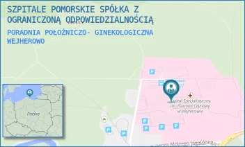 PORADNIA POŁOŻNICZO- GINEKOLOGICZNA - SZPITALE POMORSKIE SPÓŁKA Z OGRANICZONĄ ODPOWIEDZIALNOŚCIĄ - DR. ALOJZEGO JAGALSKIEGO 10,  WEJHEROWO