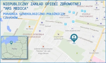 PORADNIA GINEKOLOGICZNO-POŁOŻNICZA - NIEPUBLICZNY ZAKŁAD OPIEKI ZDROWOTNEJ "ARS MEDICA" - UL. SOBIESKIEGO 5,  CZŁUCHÓW