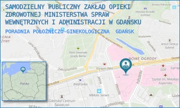 PORADNIA POŁOŻNICZO-GINEKOLOGICZNA - SAMODZIELNY PUBLICZNY ZAKŁAD OPIEKI ZDROWOTNEJ MINISTERSTWA SPRAW WEWNĘTRZNYCH I ADMINISTRACJI W GDAŃSKU - UL. KARTUSKA 4/6,  GDAŃSK