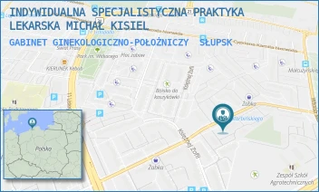 GABINET GINEKOLOGICZNO-POŁOŻNICZY - INDYWIDUALNA SPECJALISTYCZNA PRAKTYKA LEKARSKA MICHAŁ KISIEL - PROF. TADEUSZA KOTARBIŃSKIEGO 7/1,  SŁUPSK