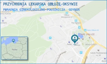 PORADNIA GINEKOLOGICZNO-POŁOŻNICZA - PRZYCHODNIA LEKARSKA OBŁUŻE-OKSYWIE - UL. MJR. HENRYKA SUCHARSKIEGO 2,  GDYNIA