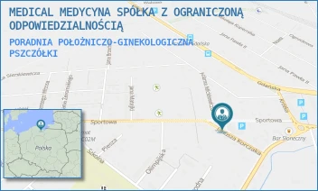 PORADNIA POŁOŻNICZO-GINEKOLOGICZNA - MEDICAL MEDYCYNA SPÓŁKA Z OGRANICZONĄ ODPOWIEDZIALNOŚCIĄ - UL. SPORTOWA 1B,  PSZCZÓŁKI