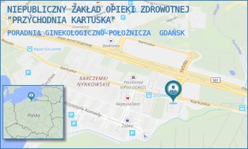 PORADNIA GINEKOLOGICZNO-POŁOŻNICZA - NIEPUBLICZNY ZAKŁAD OPIEKI ZDROWOTNEJ "PRZYCHODNIA KARTUSKA" - UL. KARTUSKA 63/65,  GDAŃSK