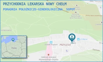 PORADNIA POŁOŻNICZO-GINEKOLOGICZNA - PRZYCHODNIA LEKARSKA NOWY CHEŁM - UL. 23 MARCA 79A,  SOPOT