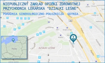 PORADNIA GINEKOLOGICZNO-POŁOŻNICZA - NIEPUBLICZNY ZAKŁAD OPIEKI ZDROWOTNEJ PRZYCHODNIA LEKARSKA "DZIAŁKI LEŚNE" - UL. WARSZAWSKA 34-36,  GDYNIA