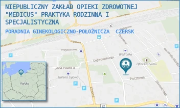 PORADNIA GINEKOLOGICZNO-POŁOŻNICZA - NIEPUBLICZNY ZAKŁAD OPIEKI ZDROWOTNEJ "MEDICUS" PRAKTYKA RODZINNA I SPECJALISTYCZNA - UL. BATOREGO 4B,  CZERSK