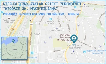 PORADNIA GINEKOLOGICZNO-POŁOŻNICZA - NIEPUBLICZNY ZAKŁAD OPIEKI ZDROWOTNEJ "WZGÓRZE ŚW. MAKSYMILIANA" - UL. LEGIONÓW 67,  GDYNIA