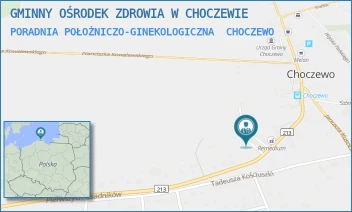 PORADNIA POŁOŻNICZO-GINEKOLOGICZNA - GMINNY OŚRODEK ZDROWIA W CHOCZEWIE - SAMODZIELNY PUBLICZNY ZAKŁAD OPIEKI ZDROWOTNEJ - UL. PIERWSZYCH OSADNIKÓW 39,  CHOCZEWO