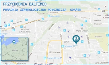 PORADNIA GINEKOLOGICZNO-POŁOŻNICZA - PRZYCHODNIA BALTIMED - UL. KRZEMOWA 16,  GDAŃSK