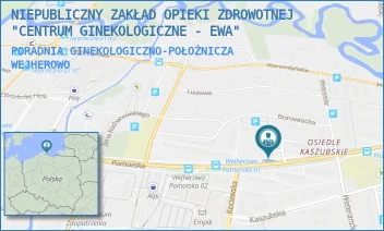 PORADNIA GINEKOLOGICZNO-POŁOŻNICZA - NIEPUBLICZNY ZAKŁAD OPIEKI ZDROWOTNEJ "CENTRUM GINEKOLOGICZNE - EWA" - UL. POMORSKA 9,  WEJHEROWO