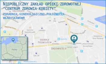PORADNIA GINEKOLOGICZNO-POŁOŻNICZA - NIEPUBLICZNY ZAKŁAD OPIEKI ZDROWOTNEJ "CENTRUM ZDROWIA KOBIETY" - UL. GEN. JÓZEFA HALLERA 19,  WŁADYSŁAWOWO