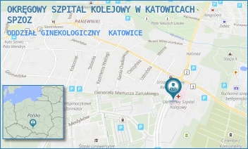 ODDZIAŁ GINEKOLOGICZNY - OKRĘGOWY SZPITAL KOLEJOWY W KATOWICACH SPZOZ - PANEWNICKA 65,  KATOWICE