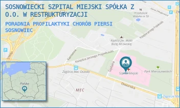 PORADNIA PROFILAKTYKI CHORÓB PIERSI - SOSNOWIECKI SZPITAL MIEJSKI SPÓŁKA Z O.O. W RESTRUKTURYZACJI - UL. SZPITALNA 1,  SOSNOWIEC