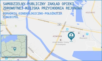 PORADNIA GINEKOLOGICZNO-POŁOŻNICZA - SAMODZIELNY PUBLICZNY ZAKŁAD OPIEKI ZDROWOTNEJ MIEJSKA PRZYCHODNIA REJONOWA - UL. ARMII KRAJOWEJ 2,  KONIECPOL